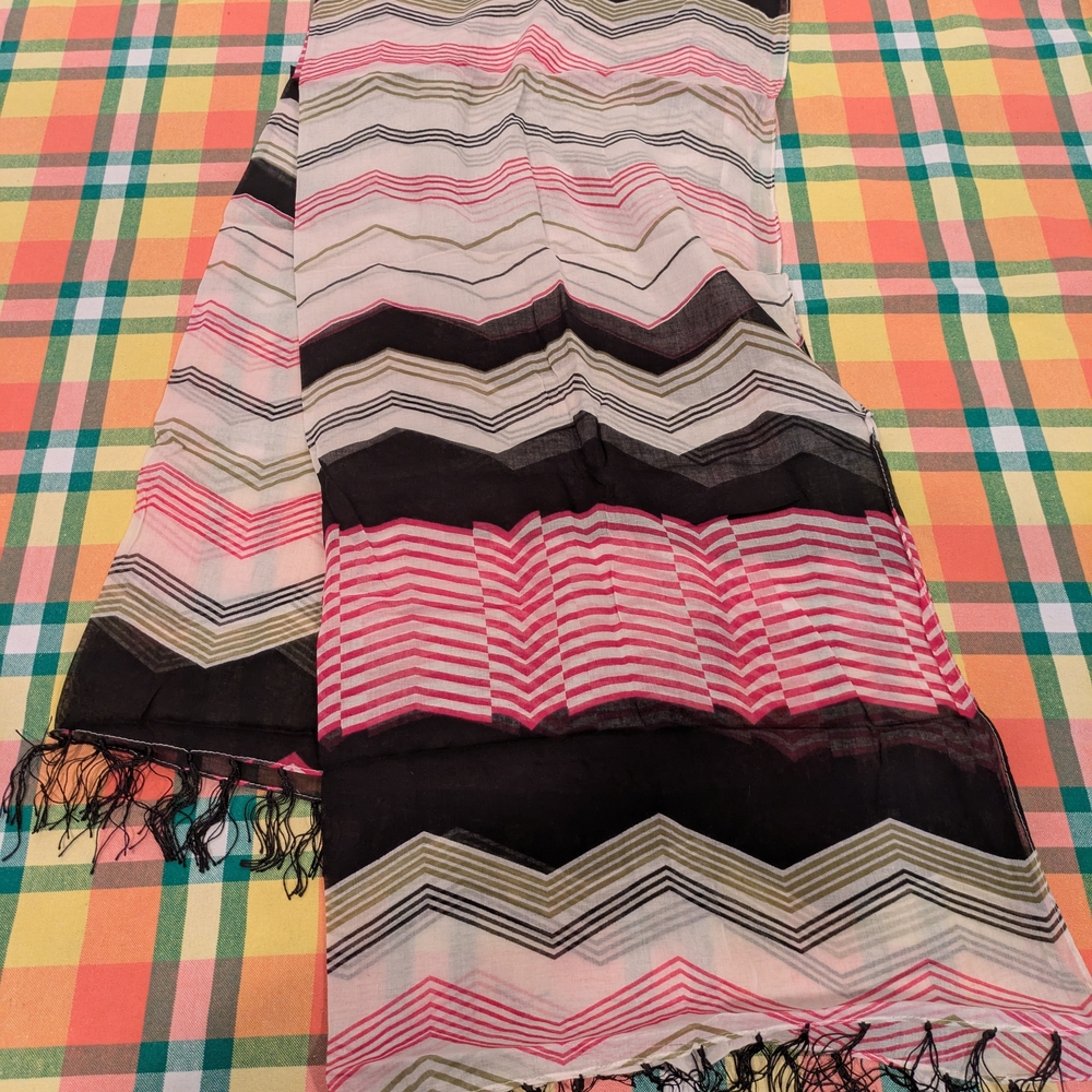 Roxy Multicolor Plaid Scarf